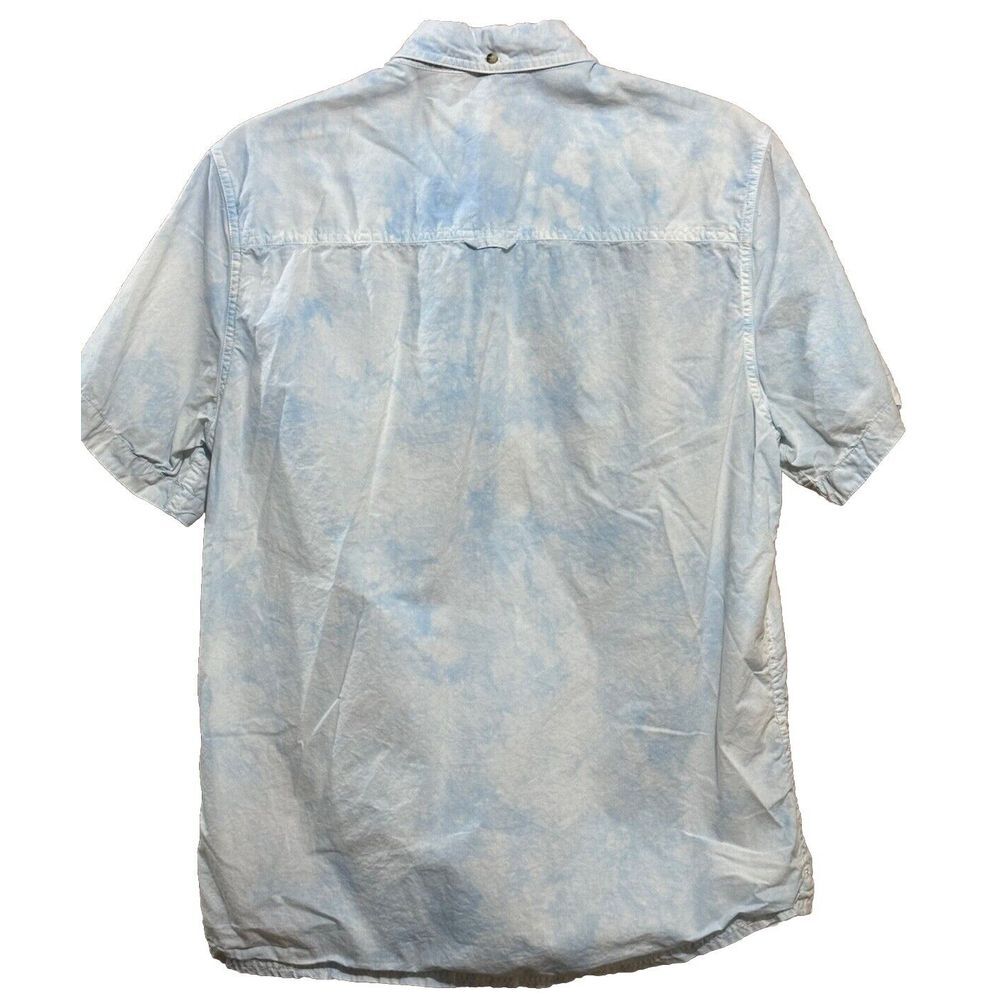 prAna Mattock 11 Short Sleeve "Sky " Shirt Men's Pockets Button Up - Picture 2 of 7